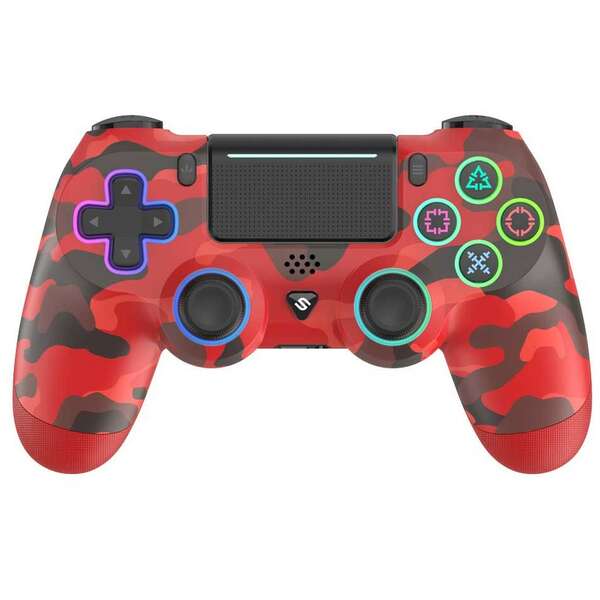 SPAWN PlayPro 4 Wireless Controller Red Camo - PS4/PS3/PC/Android/IOS/SD