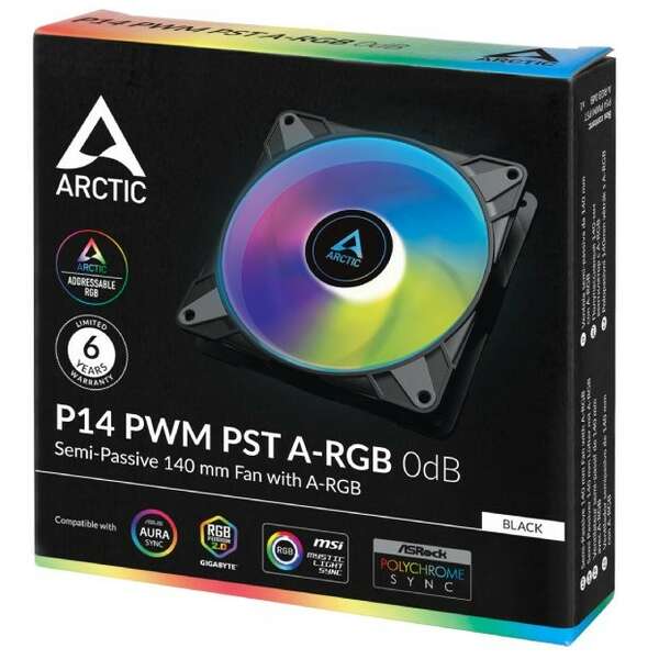 ARCTIC P14 PWM PST A-RGB 140mm crni (ACFAN00239A)