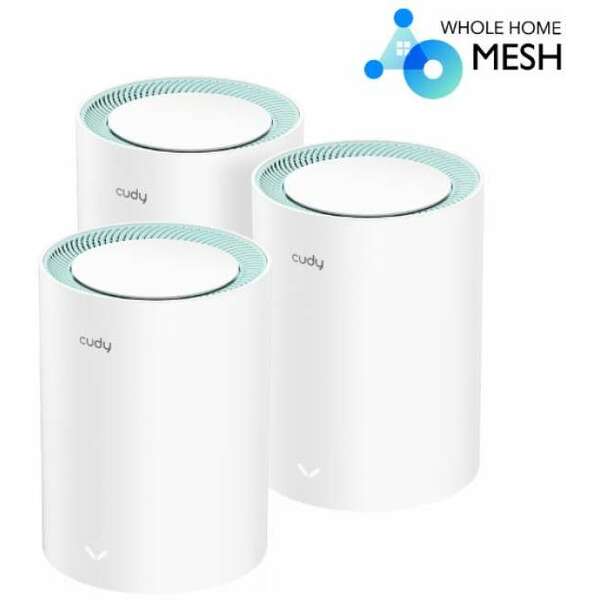 CUDY Whole Home Wi-Fi Gigabit Mesh System M1300 AC1200 Dual Band(3-Pack)