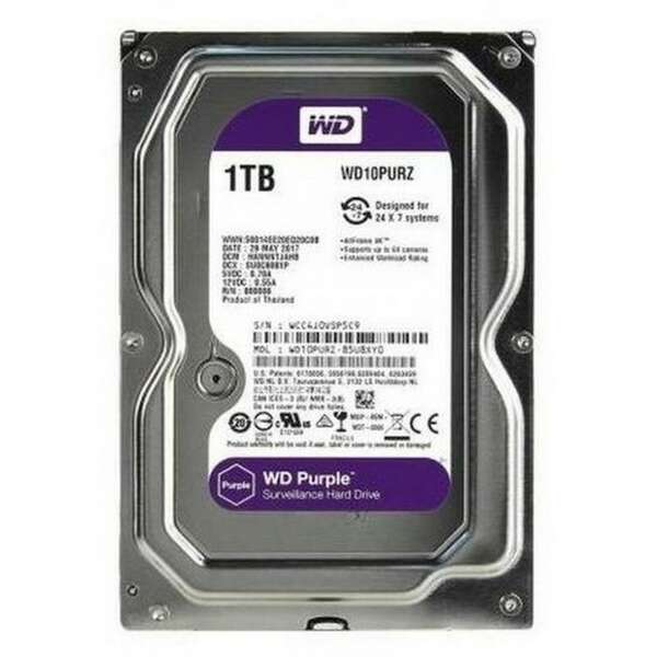 WESTERN DIGITAL 1TB SATA III 64MB WD10PURZ Purple 