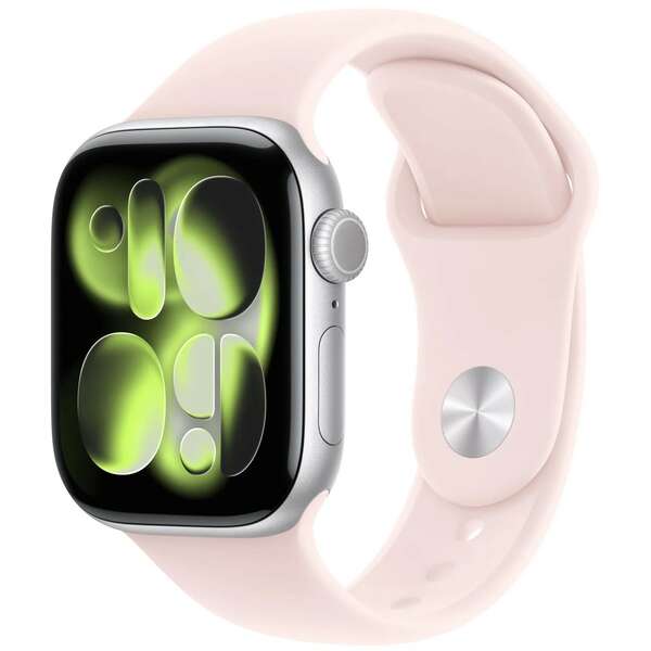 APPLE Watch 42mm Band: Soft Pink Sport Band - S/M (SEASONAL) mhy84zm/a