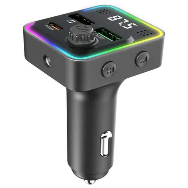 KETTZ FM Transmiter i Punjac Floyd – 2×USB QC3.0 + Type-C PD30W, LED