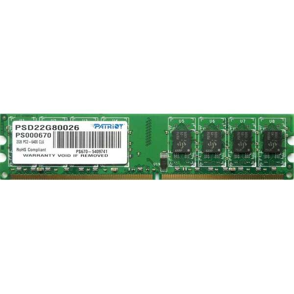 Patriot Memorija DDR2 2GB 800MHz Signature PSD22G80026