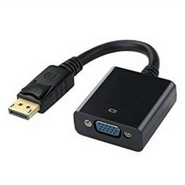 LINKOM DisplayPort (M) - VGA D-sub (F) v2 crni