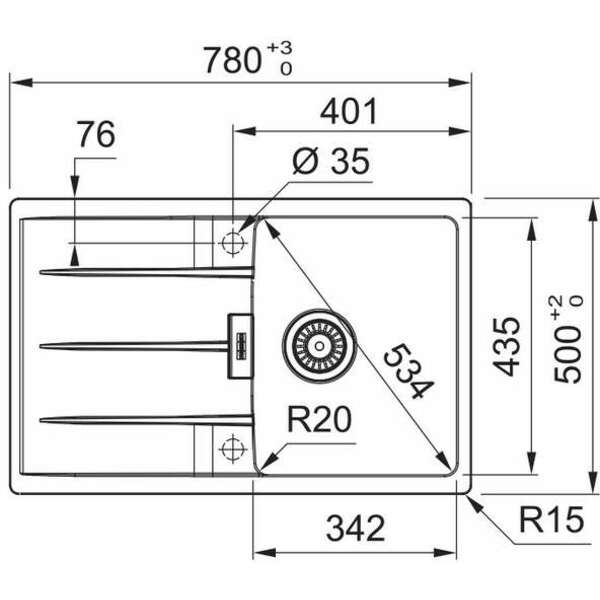 FRANKE CNG 611-78 MAT CRNA 114.0625.626