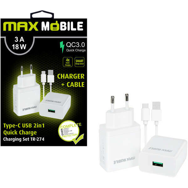 MAX MOBILE TR-274 QC3.0 USB+TYPE C3 3A