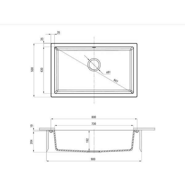 DEANTE ZQA A10D CORDA UNDERMOUNT 80/AL