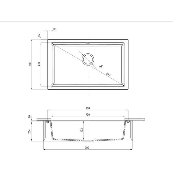 DEANTE ZQA G10D CORDA UNDERMOUNT 80/MGRA