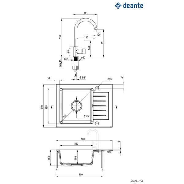 DEANTE SET ZQZAS11A