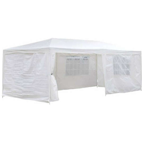 GREEN BAY GAZEBO TENDA 3 X 6 SA BOCNIM STRANAMA - BELA