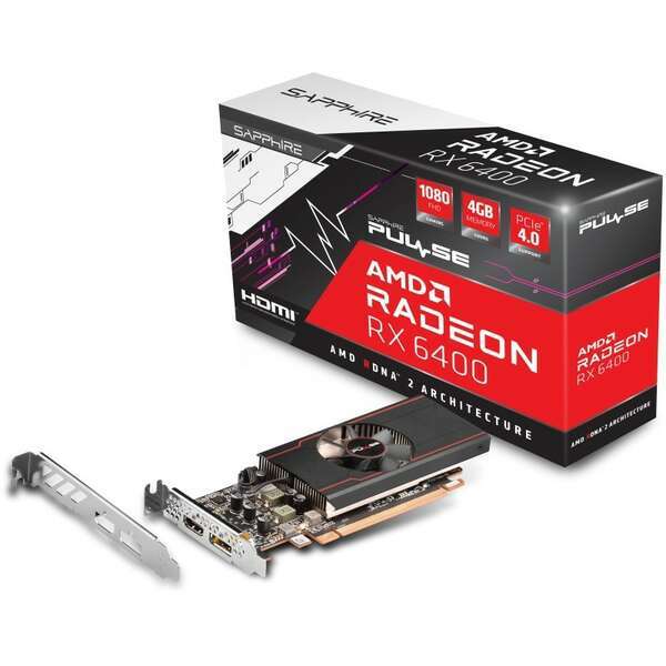 SAPPHIRE AMD Radeon RX 6400 4GB 64bit PULSE RX 6400 GAMING 4GB ( 11315-01-20G)