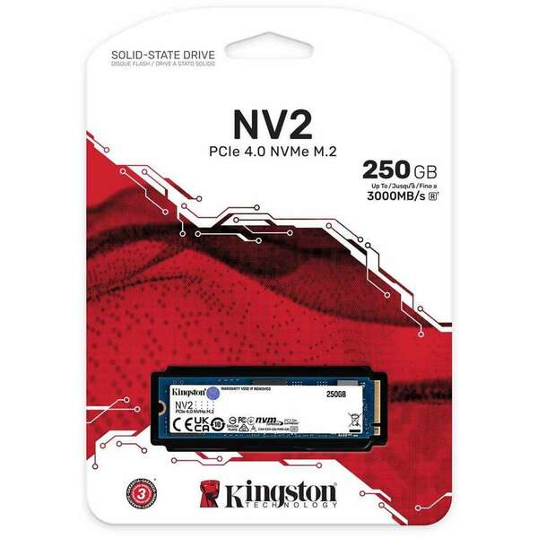 KINGSTON 250G NV2 M.2 2280 PCIe 4.0 NVMe SSD