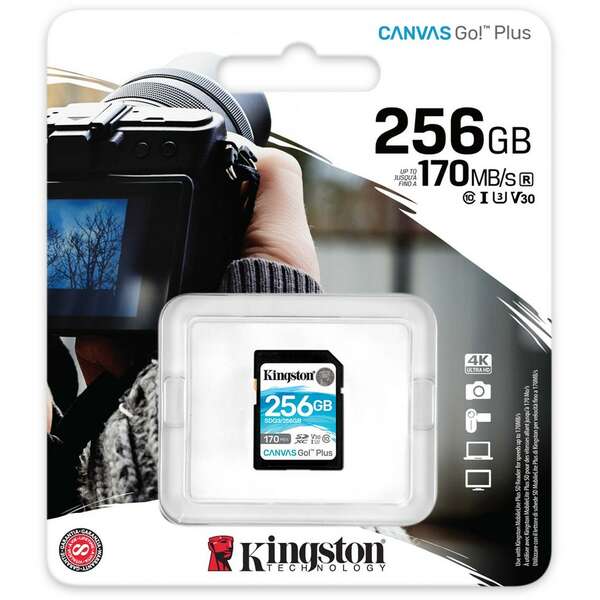 KINGSTON Mem. kartica Canvas Go! Plus SD 256GB, sdg3/256gb