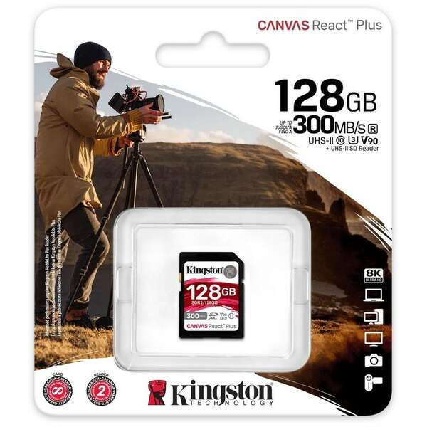 KINGSTON SDXC kartica Canvas React Plus 128GB, sdr2/128gb