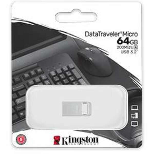 KINGSTON Fleš pen 64GB, DataTraveler micro G2, DTMC3G2/64GB