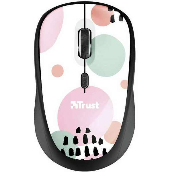 TRUST YVI WIRELESS MOUSE CIRCLES PNK