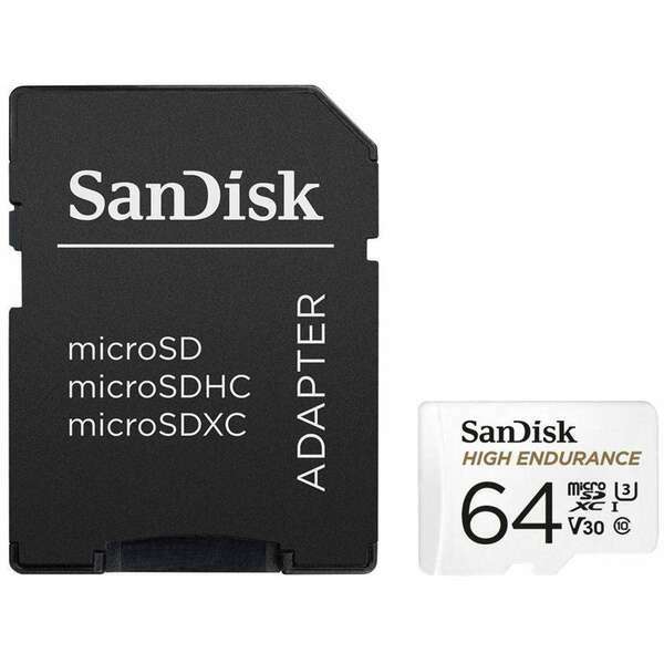 SANDISK SDHC 64GB micro 100MB/s40MB/s Class10 U3/V30 + ADAPTER