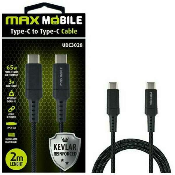 MAX MOBILE D. KABL TYPE C-TYPE C UDC3028 KEVLAR B QC 3A 2m