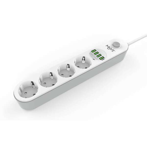 MOYE Voltaic Power Strip 16A/4000W/4USB/4 sockets