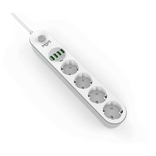 MOYE Voltaic Power Strip 16A/4000W/4USB/4 sockets