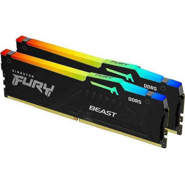 KINGSTON DIMM DDR5 32GB (2x16GB kit) 5600MT/s KF556C36BBEAK2-32 Fury Beast RGB EXPO