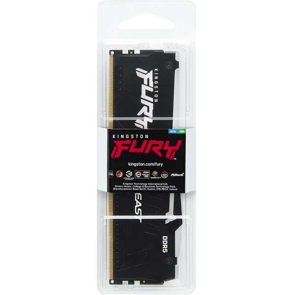 KINGSTON DIMM DDR5 16GB 5200MT/s KF552C40BBA-16 Fury Beast RGB