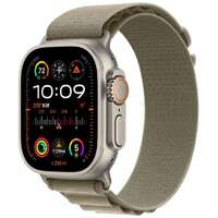 APPLE Watch Ultra2 Cellular, 49mm Titanium Case with Olive Alpine Loop - Small mrex3se / a