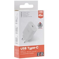 TNB CHPD45W ZIDNI PUNJAC SA USB-C KONEKTOROM, 45W, BELI