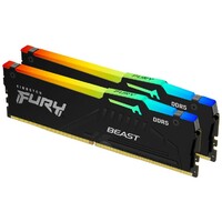 KINGSTON DIMM DDR5 64GB (2x32GB kit) 5600MT/s KF556C40BWAK2-64 FURY Beast RGB Black XMP