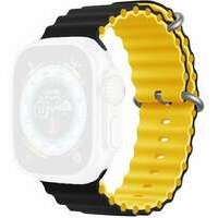 MOYE Zamenska narukvica za Moye Kronos 4 Smart Watch 44 / 45 / 49mm Black / Yellow