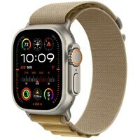 APPLE Watch Ultra2 v2 Cellular 49mm Natural Titanium Case with Tan Alpine Loop - Medium mx4f3se / a