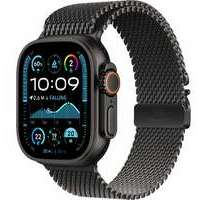 APPLE Watch Ultra2 v2 Cellular 49mm Black Titanium Case with Black Titanium Milanese Loop - M mx5u3se / a