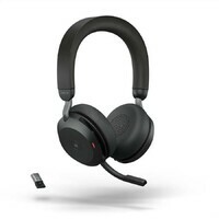 JABRA Evolve2 75, Link380a Black MS, Link 380 BT adapter USB-A MS,1.2m USB-C to USB-A cable,