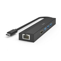 HAMA USB-C Hub, 6 Portova, 3xUSB-A, USB-C, HDMI, LAN