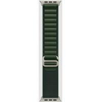 APPLE Watch 49mm Loop Dark Green Alpine Loop - Medium - Natural Titanium Finish mxmv3zm/a