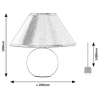 RABALUX Ariel, unutrašnja keramicka stona lampa, braon, E14 G45 1xM