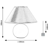 RABALUX Ariel, unutrašnja keramicka stona lampa, siva, E14 G45 1xMA
