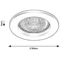 RABALUX Spot Relight, ugradna crna rozetna metal okrugla