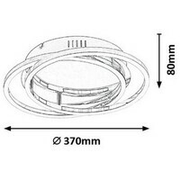 RABALUX Selena ugradno/nadgradna plafonjera LED 40W 3200lm 4