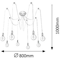 RABALUX Caspar Visilica 10x60W,mat crno