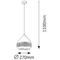 RABALUX Kaia Visilica  E27 1x40W,crno/zlatno