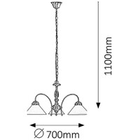 RABALUX Marian  luster E27 3x60W bronza