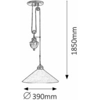 RABALUX Marian Visilica E27 1x100W bronza