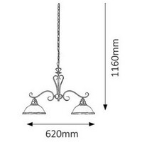RABALUX Elisett  Visilica E27 2x60W bronza