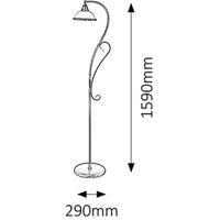 RABALUX Elisett podna lampa E27 1x60W bronza