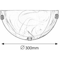 RABALUX Alabastro zidna lampa E27 60W tabaco/bronza