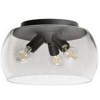 RABALUX Ursula, unutrašnja plafonjera, 3xE27, dimljeno staklo