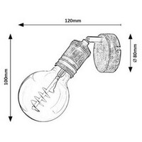 RABALUX Fidel, zidna lampa, E27 / 1x max. 25W