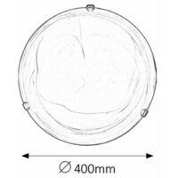 RABALUX Alabastro plafonjeraD40 E27 2x60Wtbco/bronza