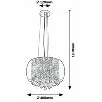 RABALUX Ninelle,visilica G9 6x40W,hrom